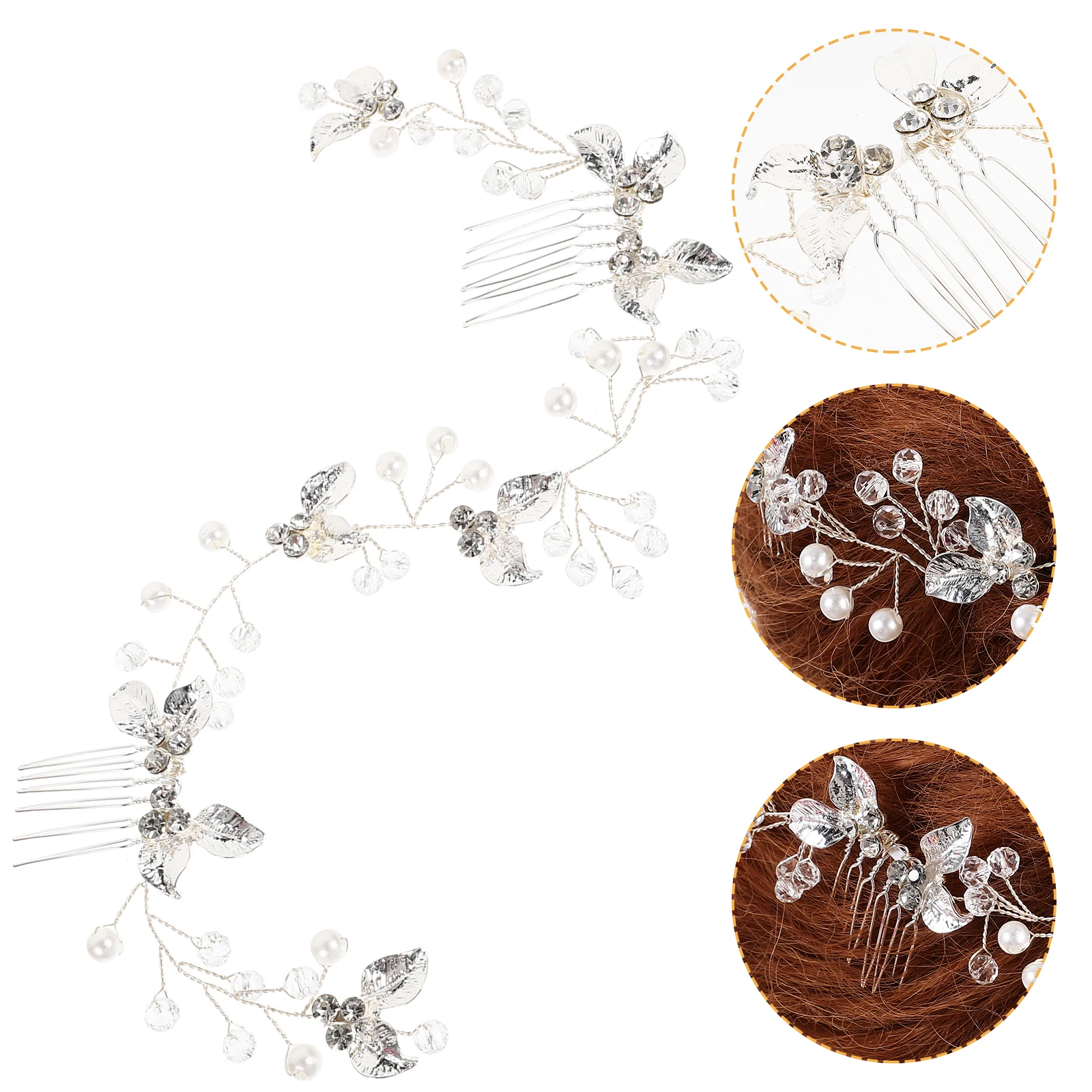 Double Comb Piece Rhinestone Flower Wedding Bridal Headpiece Pearl Elegant Hair Piece For Wedding Bride Party Dance Photography
Double Comb Piece Rhinestone Flower Wedding Bridal Headpiece Pearl Elegant Hair Piece For Wedding Bride Party Dance Photography