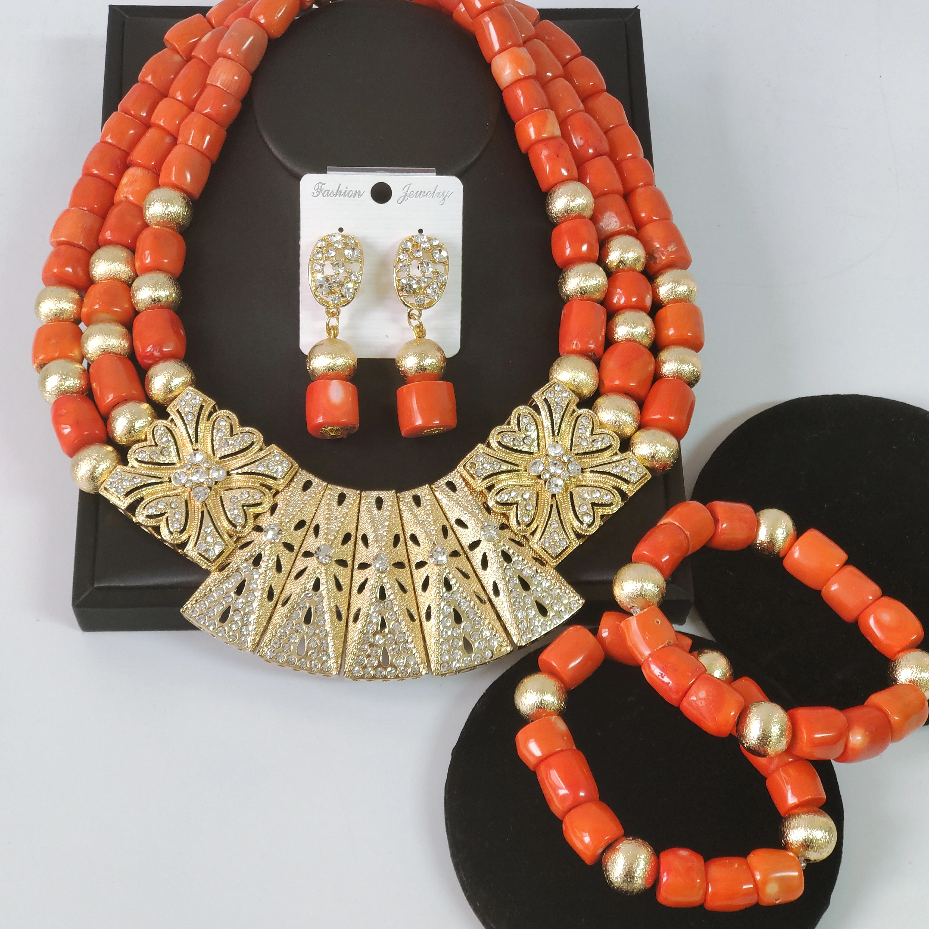 Real Orange Bridal Set African Coral Beads Jewelry Sets for Nigerian Wedding
Real Orange Bridal Set African Coral Beads Jewelry Sets for Nigerian Wedding