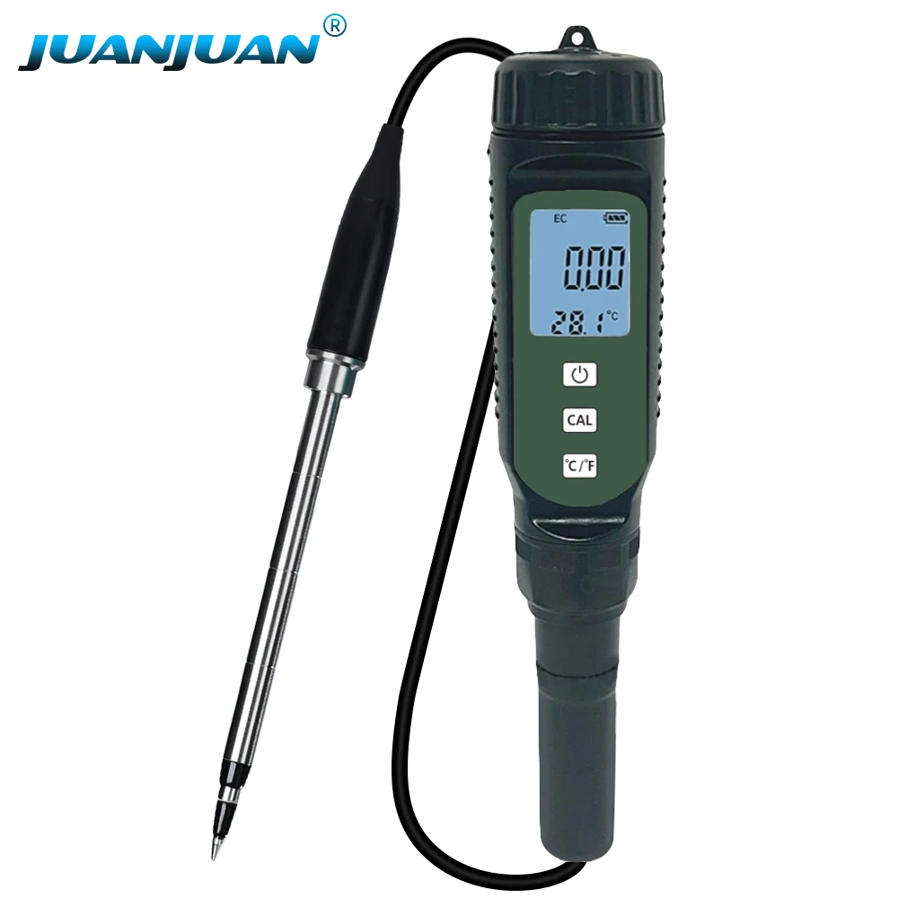 ЭК-метр почвы с ЖК-дисплеем, портативный тестер температуры почвы EC 0 ~ 10,00 мс/см, измеритель проводимости, детектор почвы для цветов в горшках
ЭК-метр почвы с ЖК-дисплеем, портативный тестер температуры почвы EC 0 ~ 10,00 мс/см, измеритель проводимости, детектор почвы для цветов в горшках