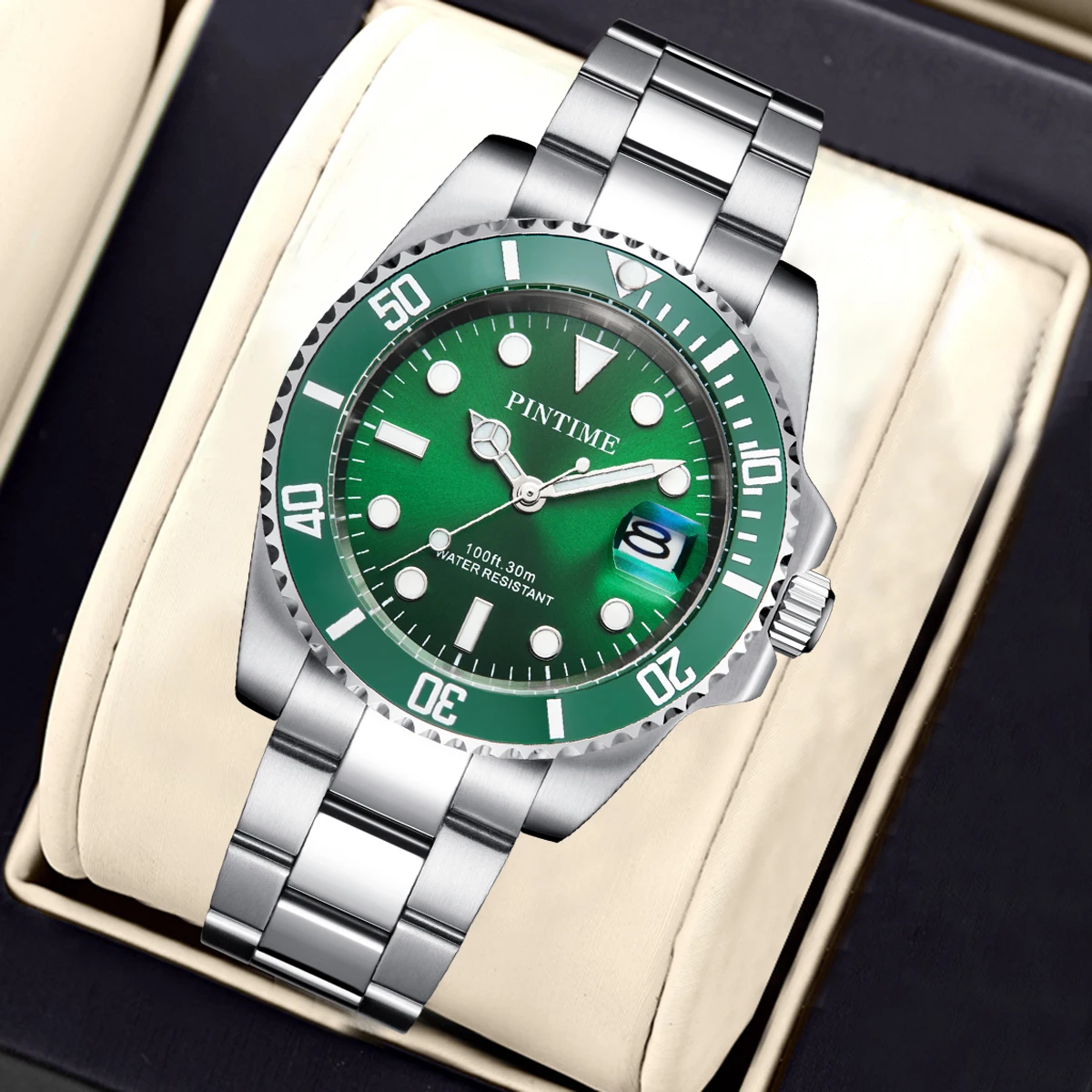 Классические мужские модные кварцевые часы с зеленым циферблатом, мужские модные спортивные стальные спортивные водонепроницаемые наручные часы, мужские часы AAA
Классические мужские модные кварцевые часы с зеленым циферблатом, мужские модные спортивные стальные спортивные водонепроницаемые наручные часы, мужские часы AAA