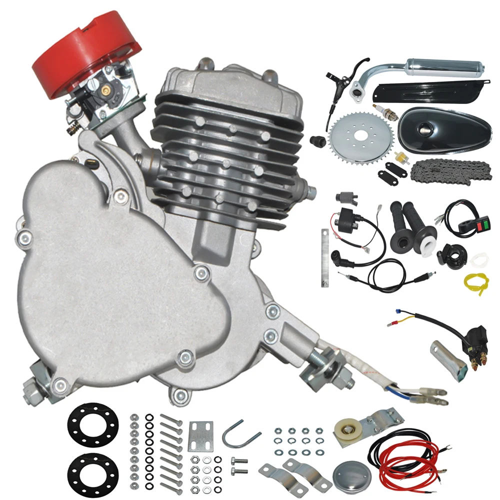 80cc 2-Stroke Eleectric start Motorized Bicycle Engine Kit, Upgarded 2 stroke High Performance Gas Powered Bike Conversion Kit, Complete DIY Petrol Motor Set for 26"-28" Adult Bicycles
80cc 2-Stroke Eleectric start Motorized Bicycle Engine Kit, Upgarded 2 stroke High Performance Gas Powered Bike Conversion Kit, Complete DIY Petrol Motor Set for 26"-28" Adult Bicycles