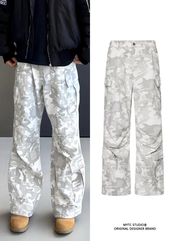 Retro American High Street Camouflage Workwear Function Pants Loose Wide Leg Long Trousers for Men Winter Snowfield Jeans
Retro American High Street Camouflage Workwear Function Pants Loose Wide Leg Long Trousers for Men Winter Snowfield Jeans