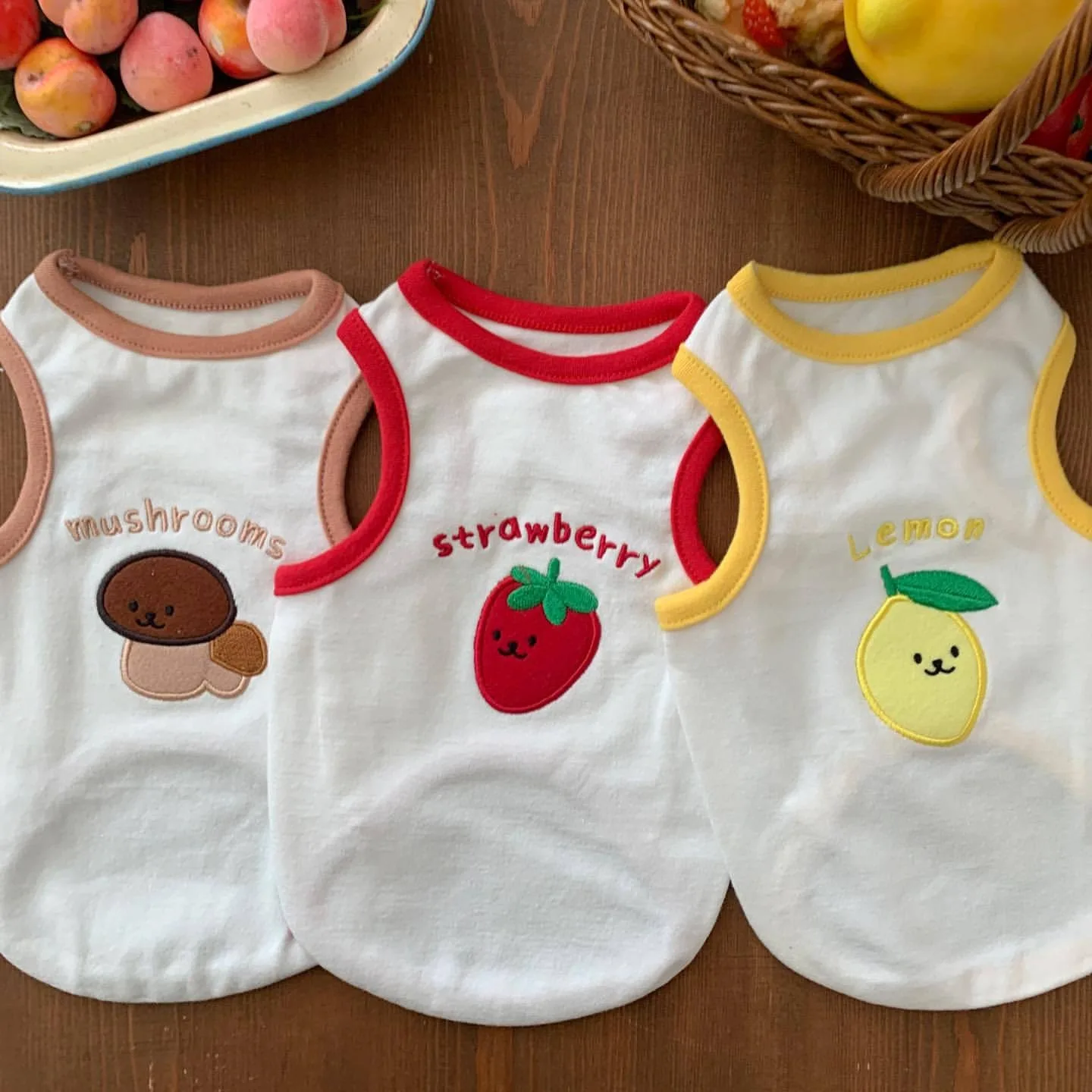 Schnauzer Fruit Vest Pet Summer Embroidered Clothes Teddy Sleeveless T-Shirt Pomeranian Breathable Pullover Fashion Dog Clothes
Schnauzer Fruit Vest Pet Summer Embroidered Clothes Teddy Sleeveless T-Shirt Pomeranian Breathable Pullover Fashion Dog Clothes