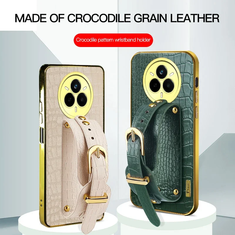 Crocodile PU Leather Wrist Strap Phone Case For Realme 14 Pro Lite 13 12x 10T 11 Pro Plus 5G 4G Holder Stand Cover Silicone Case
Crocodile PU Leather Wrist Strap Phone Case For Realme 14 Pro Lite 13 12x 10T 11 Pro Plus 5G 4G Holder Stand Cover Silicone Case