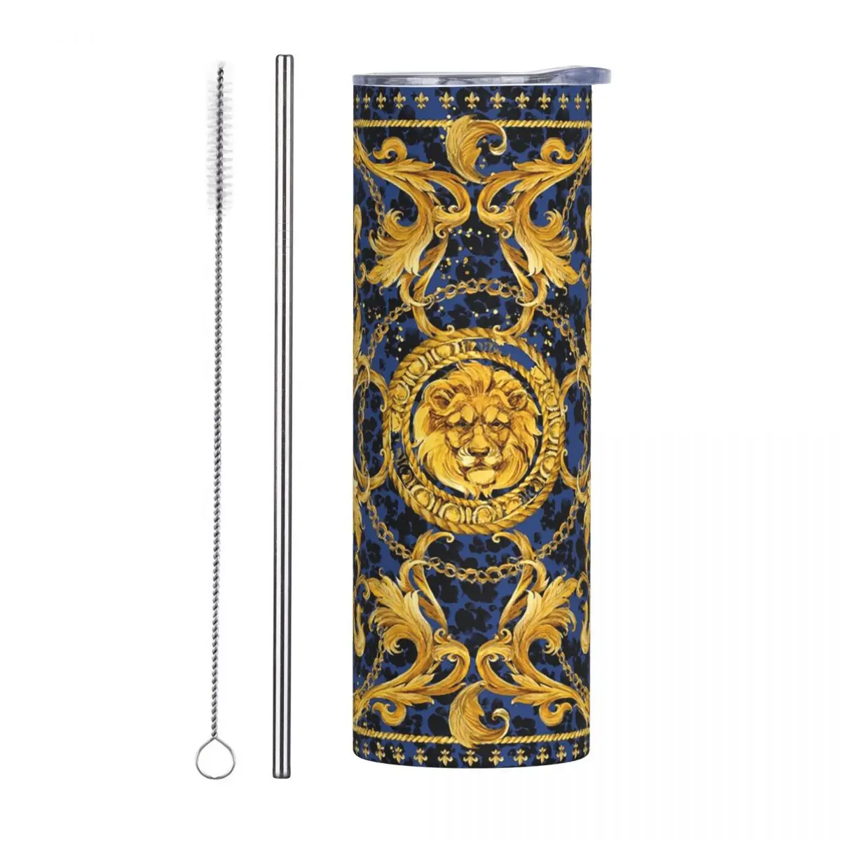 Золотой лев в стиле барокко и дамасский орнамент, стакан из нержавеющей стали, кружки с вакуумной изоляцией, термохолодная чашка, соломинка с крышкой, 20 унций
Золотой лев в стиле барокко и дамасский орнамент, стакан из нержавеющей стали, кружки с вакуумной изоляцией, термохолодная чашка, соломинка с крышкой, 20 унций