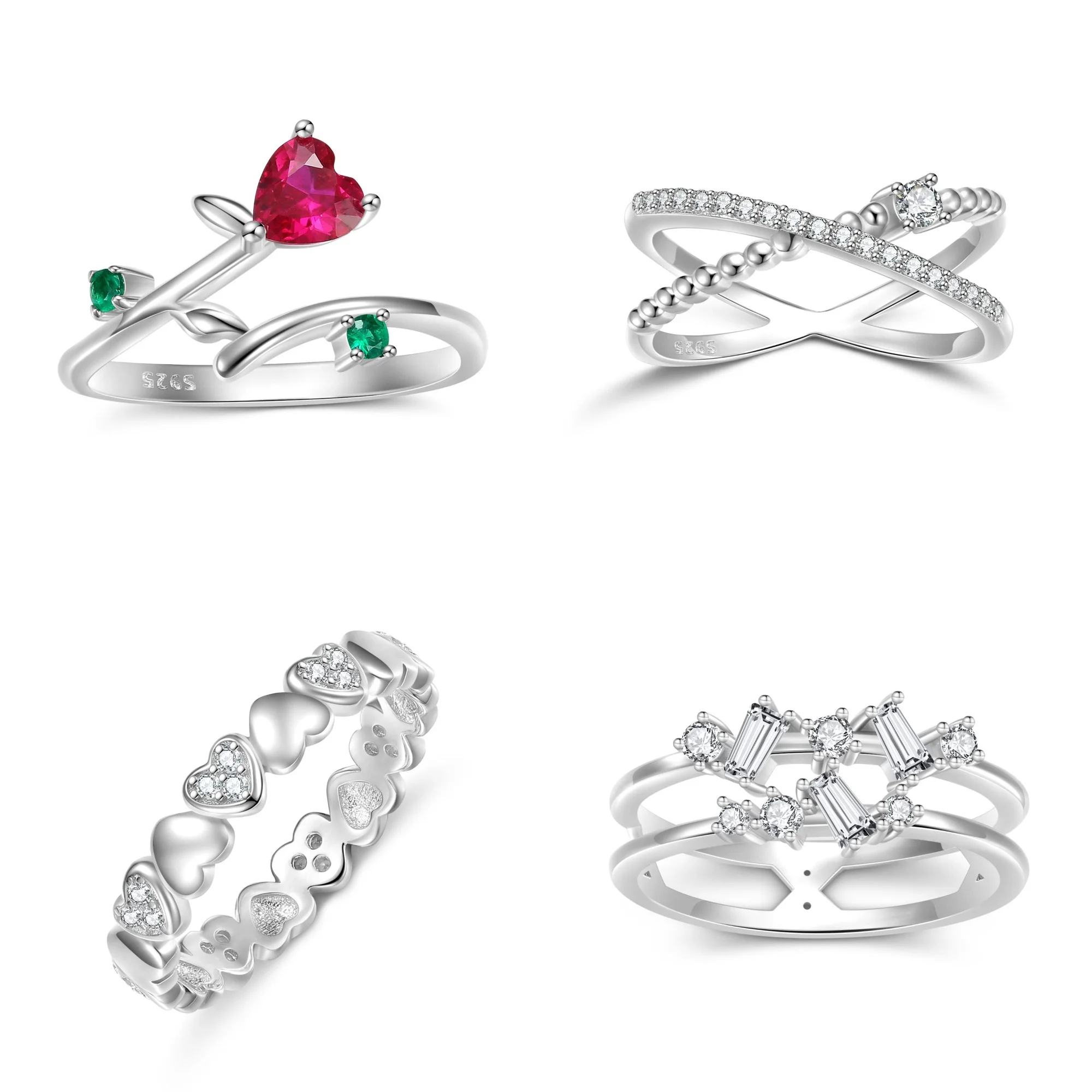 KATAOKA Romantic Style Double Layered Irregular Rose Heart Valentine's Day Ring 925 Sterling Silverwomen Birthday Gift for Women
KATAOKA Romantic Style Double Layered Irregular Rose Heart Valentine's Day Ring 925 Sterling Silverwomen Birthday Gift for Women