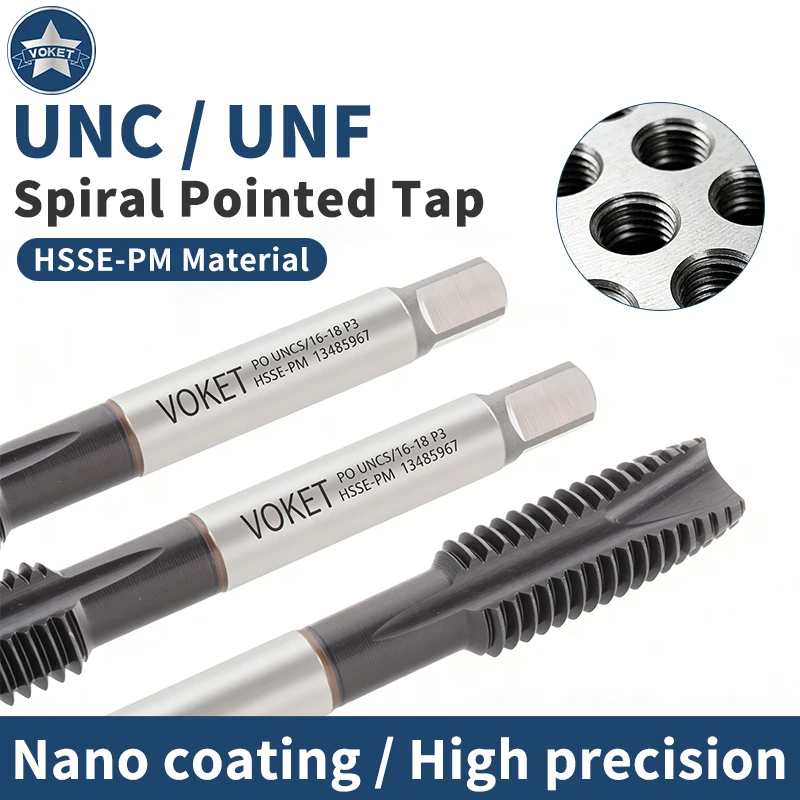Машинный метчик VOKET TAPS HSSE-PM JIS, американский стандарт, со спиральным наконечником, UNC UNF, для нержавеющей стали
Машинный метчик VOKET TAPS HSSE-PM JIS, американский стандарт, со спиральным наконечником, UNC UNF, для нержавеющей стали