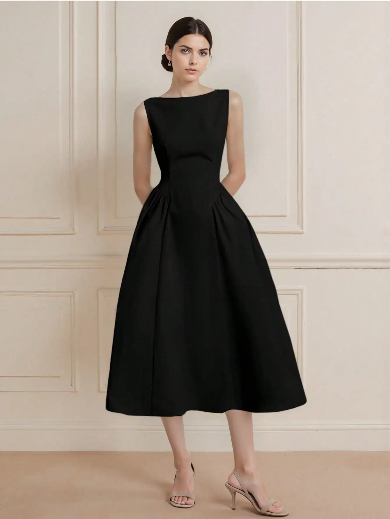 AEL Women's Short Round-Neckline Dress, Fashion, Feminine Clothes
AEL Women's Short Round-Neckline Dress, Fashion, Feminine Clothes