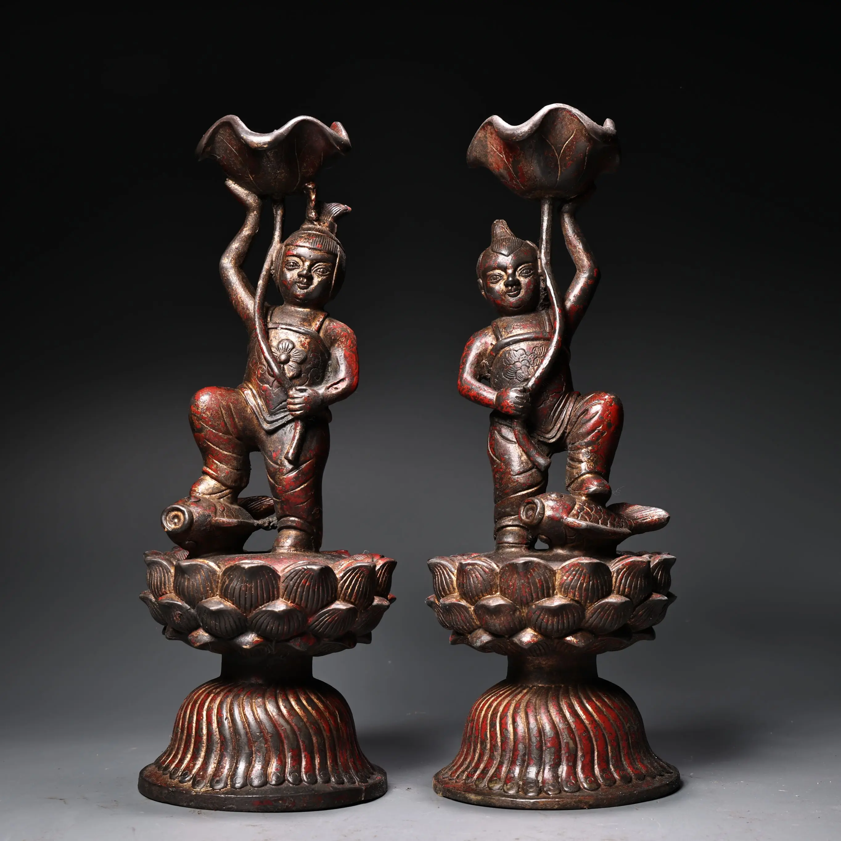 11-дюймовая коллекция тибетского храма, старая бронза, киноварь, грязь, золото, золотой мальчик, нефритовый подсвечник для девочек, лотос, Будда, терраса
11-дюймовая коллекция тибетского храма, старая бронза, киноварь, грязь, золото, золотой мальчик, нефритовый подсвечник для девочек, лотос, Будда, терраса