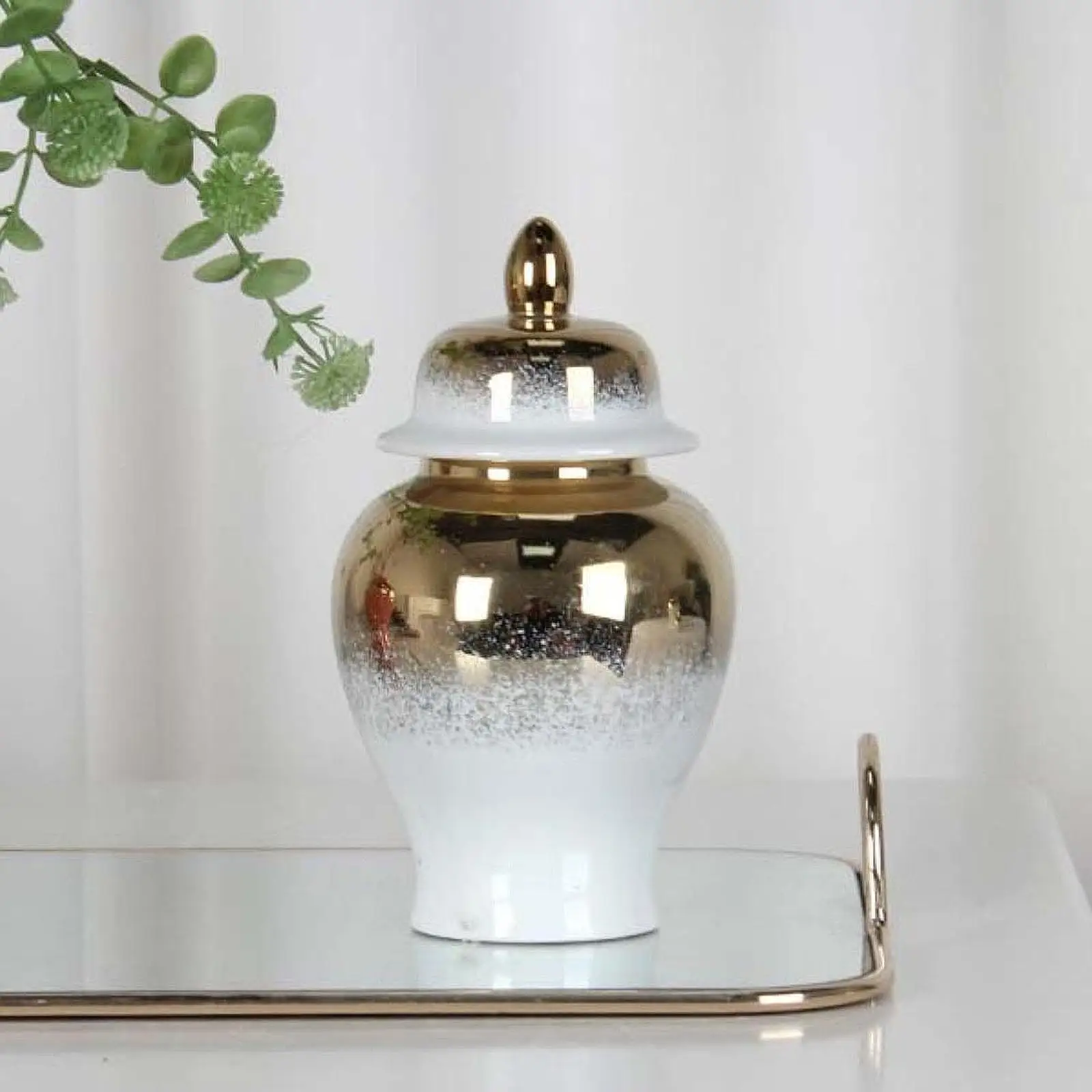 Chinese Ginger Jar, Ceramic Covered Jar Vase, Traditional Decorative Tea Storage Jar for Bedroom Floral
Chinese Ginger Jar, Ceramic Covered Jar Vase, Traditional Decorative Tea Storage Jar for Bedroom Floral