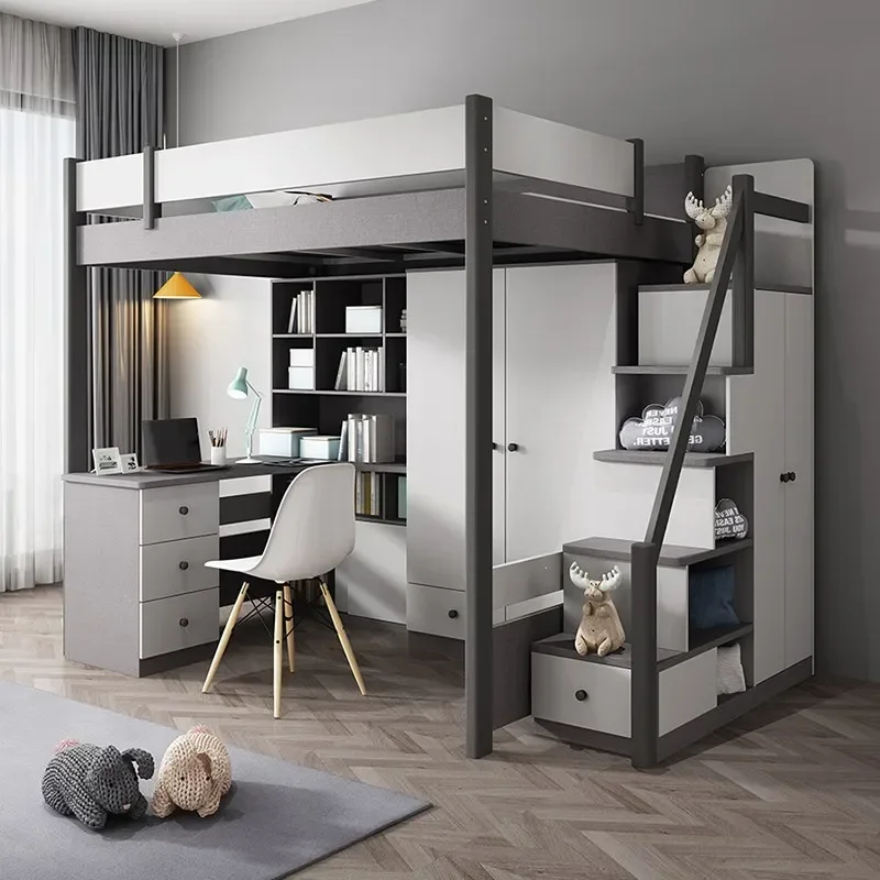 On the bed and off the table combinationHigh and low bed Adult children's Desk integrated bunk bed Two-layer elevated
On the bed and off the table combinationHigh and low bed Adult children's Desk integrated bunk bed Two-layer elevated