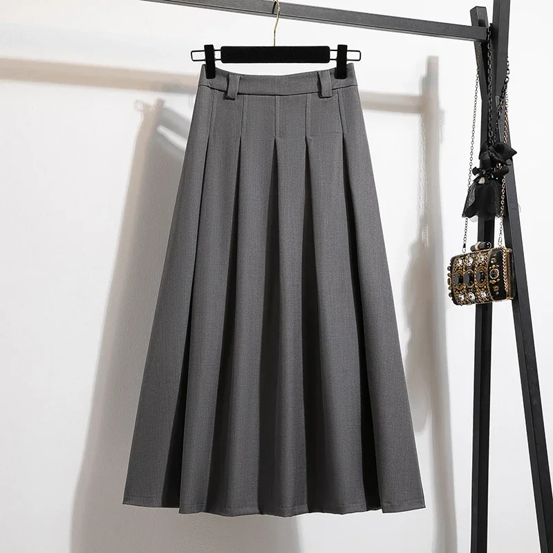 Casual High Waist Slim A-line Long Pleated Skirts Korean Streetwear Fashion Office Lady Basics Autumn Winter Plus Size Clothing
Casual High Waist Slim A-line Long Pleated Skirts Korean Streetwear Fashion Office Lady Basics Autumn Winter Plus Size Clothing