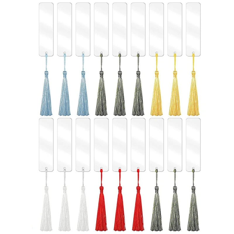 30Pcs Acrylic Bookmark Blanks Clear Acrylic Craft Bookmarks Set With 30 Pcs Multicolour Tassel For Gift DIY Bookmarks Crafts
30Pcs Acrylic Bookmark Blanks Clear Acrylic Craft Bookmarks Set With 30 Pcs Multicolour Tassel For Gift DIY Bookmarks Crafts