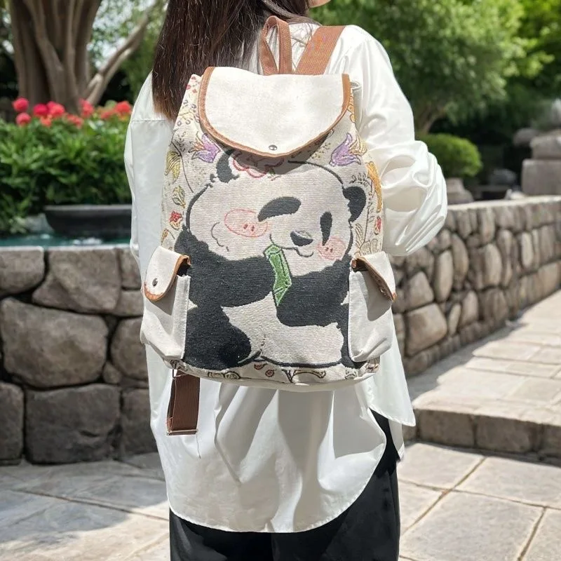Canvas Backpack Panda Dog Butterfly Cartoon Pattern Travel Backpacks Men Women Fashion Durable Large Capacity Student Schoolbag
Canvas Backpack Panda Dog Butterfly Cartoon Pattern Travel Backpacks Men Women Fashion Durable Large Capacity Student Schoolbag