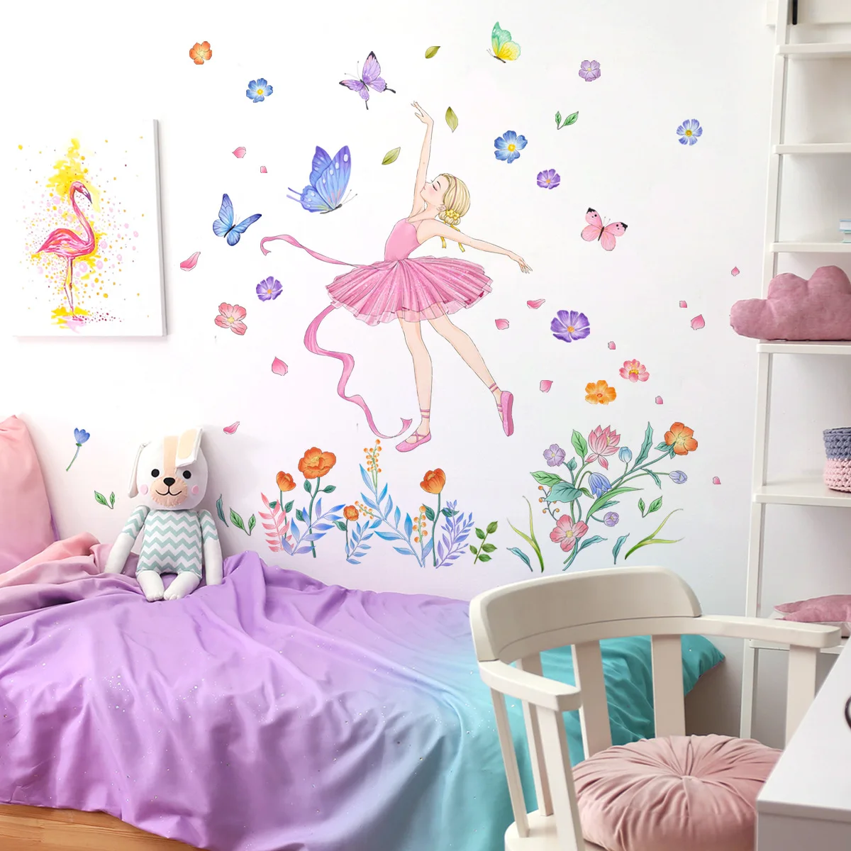 2pcs Floral Dancing Girl Butterfly Wall Stickers Living Room Background Wall Home Decorative Wall Stickers Wallpaper Ms473
2pcs Floral Dancing Girl Butterfly Wall Stickers Living Room Background Wall Home Decorative Wall Stickers Wallpaper Ms473