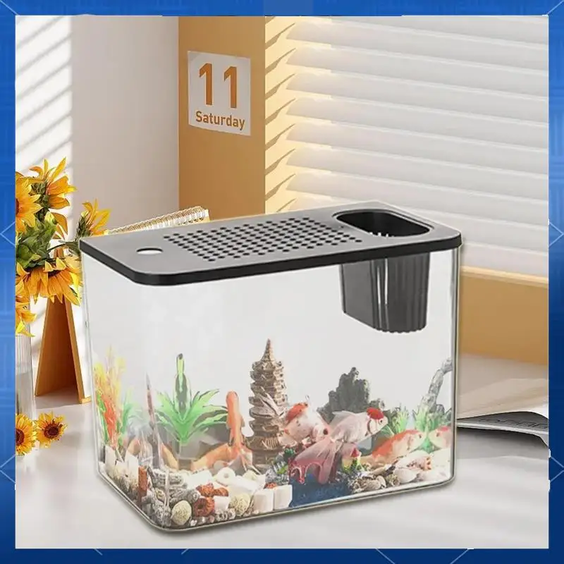 Fish Tank Aquarium Transparent Desktop Tank Turtle Aquarium Small Aquariums Decorative Fish Container For Fish
Fish Tank Aquarium Transparent Desktop Tank Turtle Aquarium Small Aquariums Decorative Fish Container For Fish
