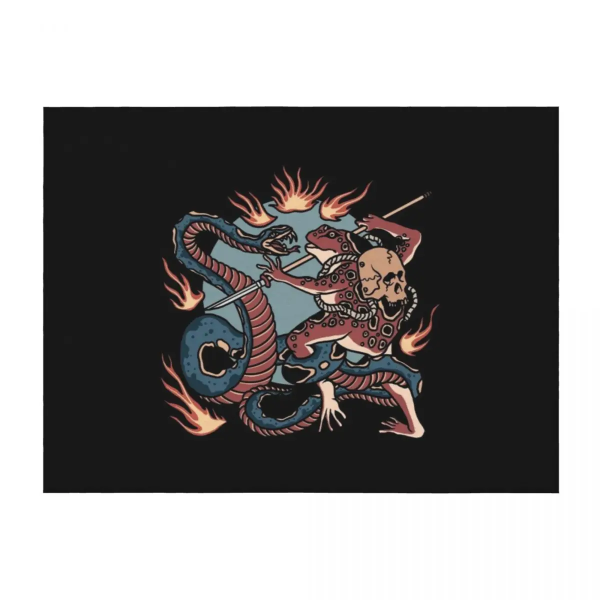 Frog and Snake Battle Traditional Tattoo Throw Blanket Sofa Large Multi-Purpose For Decorative Sofa Blankets
Frog and Snake Battle Traditional Tattoo Throw Blanket Sofa Large Multi-Purpose For Decorative Sofa Blankets