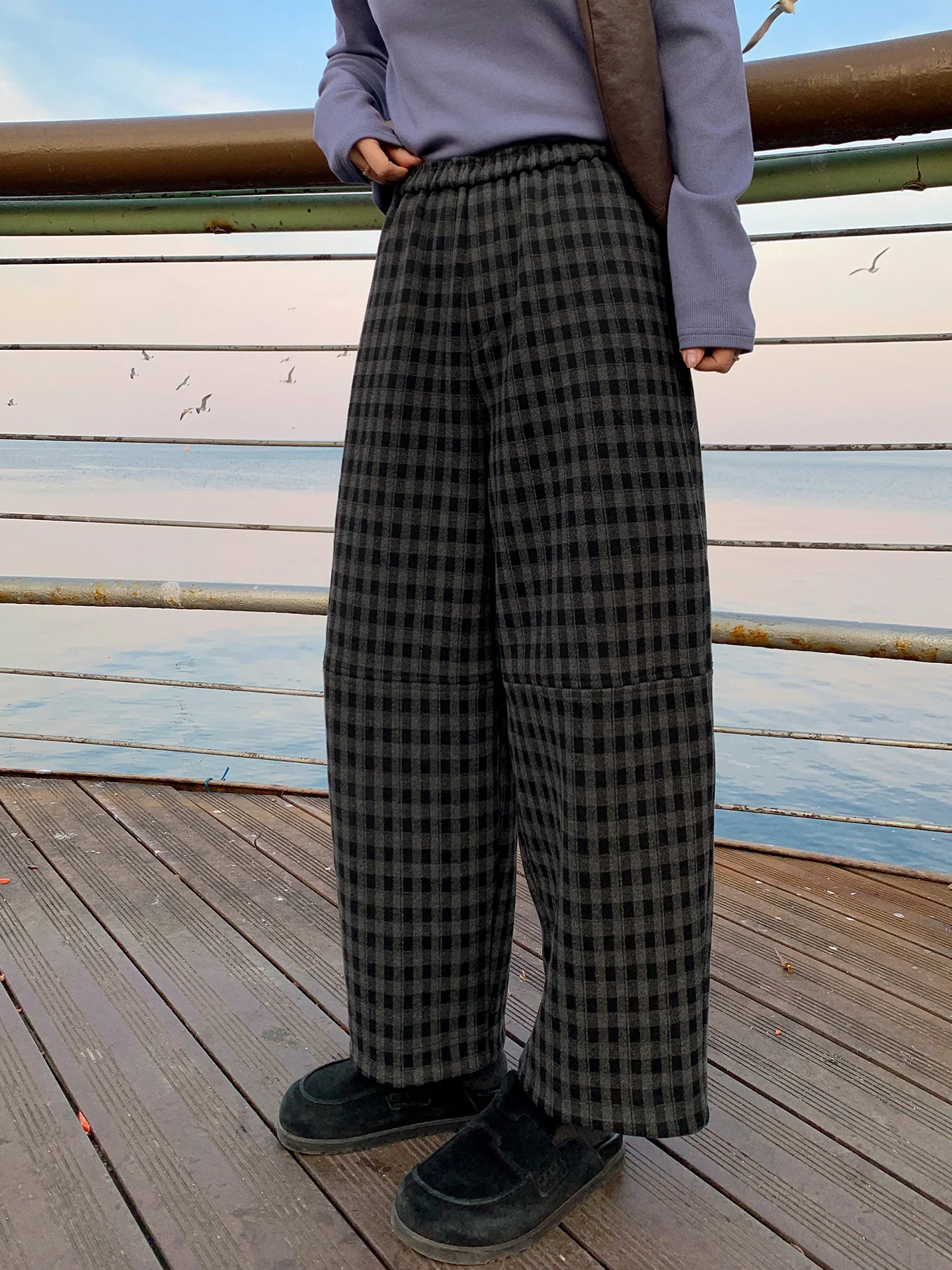 Зимние повседневные брюки в клетку Liberlin, женские широкие брюки, сушка на воздухе, хорошее качество S2542TR0
Зимние повседневные брюки в клетку Liberlin, женские широкие брюки, сушка на воздухе, хорошее качество S2542TR0