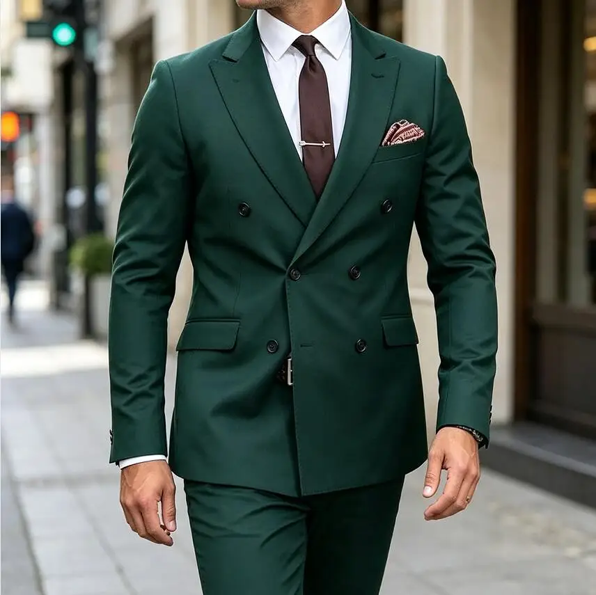 Classic Dark Green Men Suits for Wedding Business Male Suit Groomsmen Formal Prom Party Wedding Dress 2 Piece Set (Blazer+Pants)
Classic Dark Green Men Suits for Wedding Business Male Suit Groomsmen Formal Prom Party Wedding Dress 2 Piece Set (Blazer+Pants)