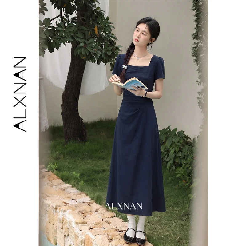 ALXNAN Light Blue Long Dress Square Neck Waist Pleated Elegant Vacation Women's Midi Dress Casual Office Lady Dresses DYL662720
ALXNAN Light Blue Long Dress Square Neck Waist Pleated Elegant Vacation Women's Midi Dress Casual Office Lady Dresses DYL662720