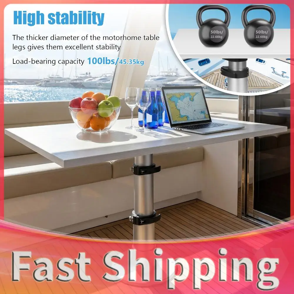 RV Table Base Stand Leg Detachable 3-Level Telescopic Aluminum Alloy 13-28 Inch Height Range with Gas Lift for Boats and Yachts
RV Table Base Stand Leg Detachable 3-Level Telescopic Aluminum Alloy 13-28 Inch Height Range with Gas Lift for Boats and Yachts