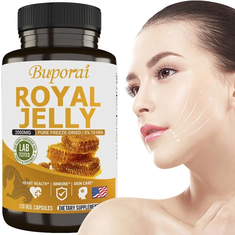 Royal Jelly - Nourishes The Skin, Maintain Energy, Support Skin Health, Antioxidant, Boost The Immune System, 120 Capsules
Royal Jelly - Nourishes The Skin, Maintain Energy, Support Skin Health, Antioxidant, Boost The Immune System, 120 Capsules