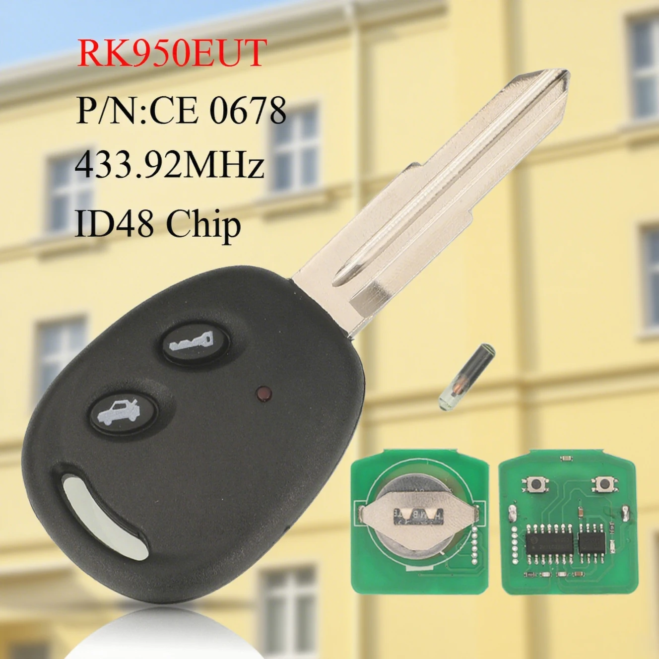 Jingyuqin 433,92 МГц FSK ID48 RK950EUT CE 0678 Автомобильный ключ с дистанционным управлением для Chevrolet Aveo Spark Matiz Holden Barina 2009-2016 
Jingyuqin 433,92 МГц FSK ID48 RK950EUT CE 0678 Автомобильный ключ с дистанционным управлением для Chevrolet Aveo Spark Matiz Holden Barina 2009-2016