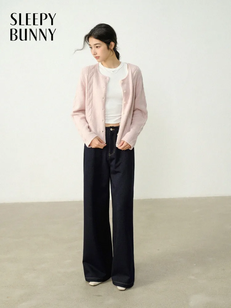 Women Sweet Cable Knit Cardigan Wool Sweater Soft Slim Fit Spring Outerwear Casual Round Neck Knitted Top Gentle Lady Fashion
Women Sweet Cable Knit Cardigan Wool Sweater Soft Slim Fit Spring Outerwear Casual Round Neck Knitted Top Gentle Lady Fashion