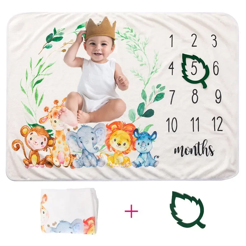 Мультяшный принт VIKAMA, детское ежемесячное одеяло с вехами, календарь с диаграммой роста новорожденного, 100-дневное памятное одеяло для фотосессии
Мультяшный принт VIKAMA, детское ежемесячное одеяло с вехами, календарь с диаграммой роста новорожденного, 100-дневное памятное одеяло для фотосессии