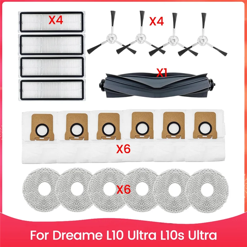 BHTS-для Dreame L10 Ultra L10s Ultra основная боковая щетка Hepa фильтр швабра тканевые мешки для пыли детали робота-пылесоса
BHTS-для Dreame L10 Ultra L10s Ultra основная боковая щетка Hepa фильтр швабра тканевые мешки для пыли детали робота-пылесоса