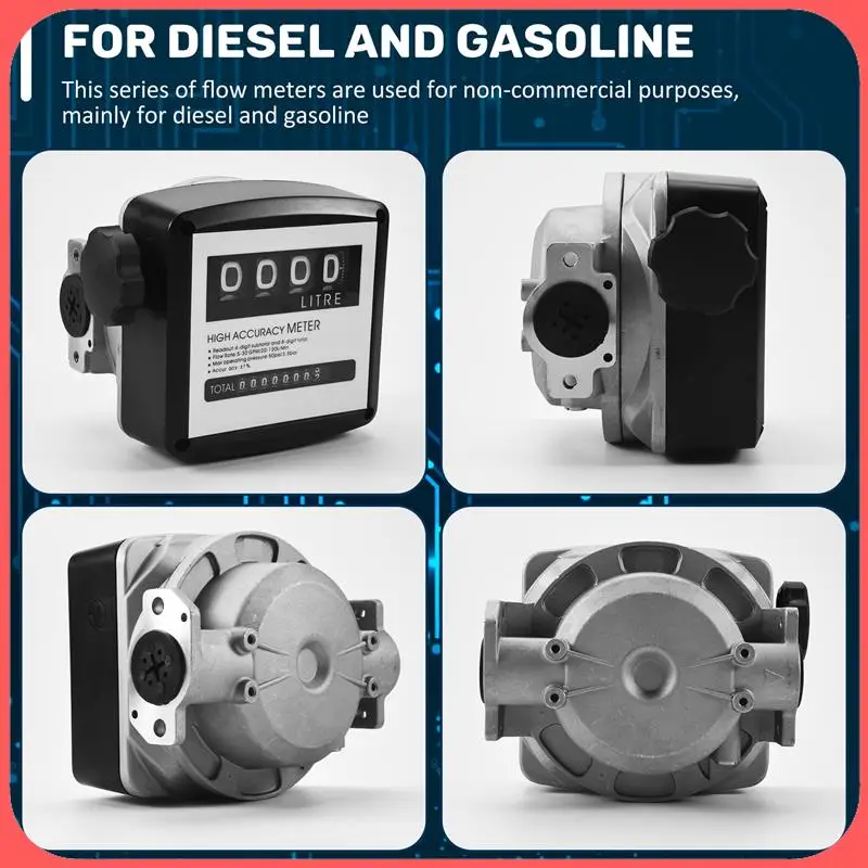 AA89-Mechanical Fuel Gauge 4-Digit Fuel Flow Mechanical Fuel Flow Meter 25Mm (1 Inch Internal Thread) 5-30 GPM/20-120L/Min
AA89-Mechanical Fuel Gauge 4-Digit Fuel Flow Mechanical Fuel Flow Meter 25Mm (1 Inch Internal Thread) 5-30 GPM/20-120L/Min