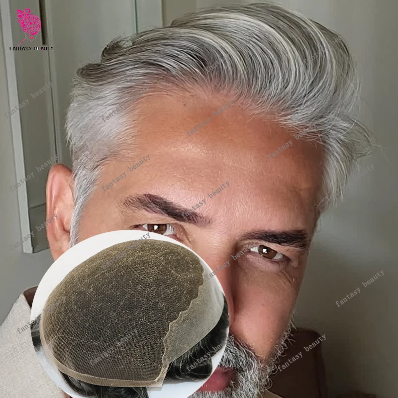 Durable Breathble Q6 1B80 Grey Black Brown Human Hair France Lace&Thin PU Old Man Wig Toupee Undetectable Hairline Bleach Knots
Durable Breathble Q6 1B80 Grey Black Brown Human Hair France Lace&Thin PU Old Man Wig Toupee Undetectable Hairline Bleach Knots