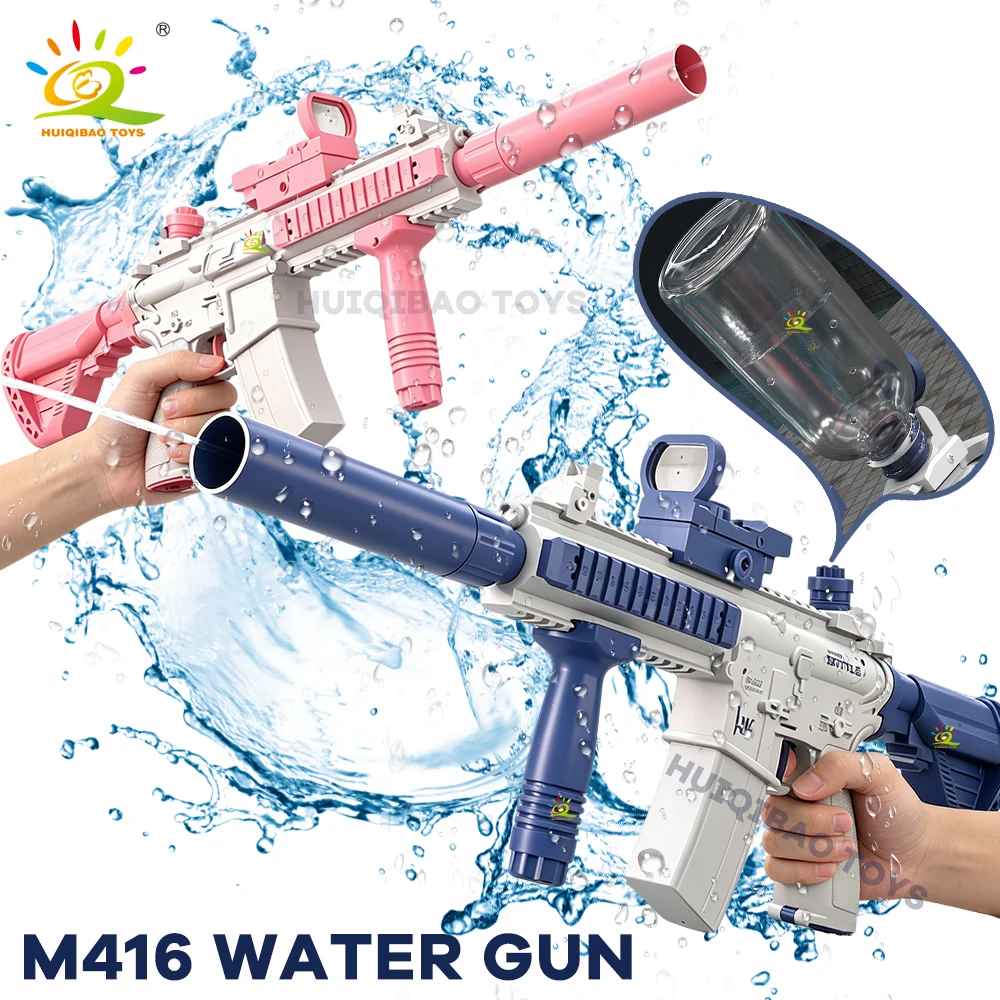 HUIQIBAO M416 Water Gun Electric Pistol Shooting Toy Full Automatic Summer Shoot Beach Outdoor Fun Toy For Children Boys Adult
HUIQIBAO M416 Water Gun Electric Pistol Shooting Toy Full Automatic Summer Shoot Beach Outdoor Fun Toy For Children Boys Adult
