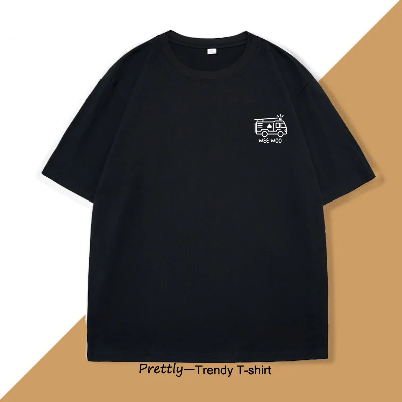 Fire Fighter T-shirts Wee Woo FireTruck Fire Truck Loose Casual T Shirt Cotton Short Sleeve Fashion Street Graphic T Shirts
Fire Fighter T-shirts Wee Woo FireTruck Fire Truck Loose Casual T Shirt Cotton Short Sleeve Fashion Street Graphic T Shirts
