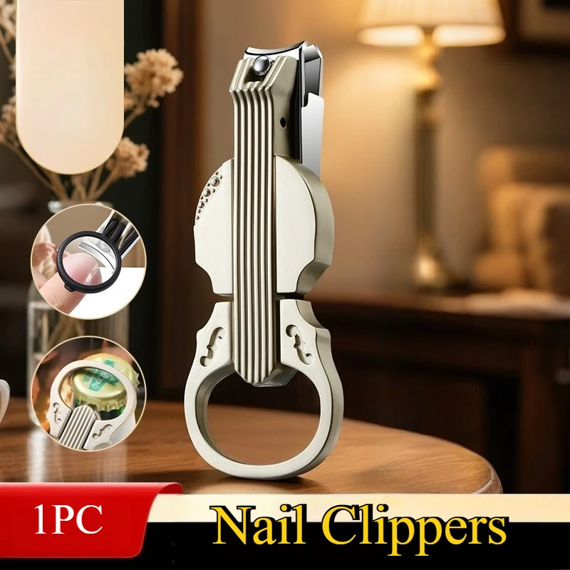 1PC Violin Shape Nail Clippers Stainless Steel Anti-splash Flat & Slanted Head Nails Trimmers with Bottle Opener Manicure Tools
1PC Violin Shape Nail Clippers Stainless Steel Anti-splash Flat & Slanted Head Nails Trimmers with Bottle Opener Manicure Tools
