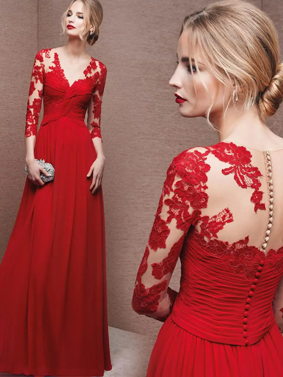 Faionable Long Sve Red Wedding Dr 2025 New Arrival Evening Gown Women's Long Sle Bride Costume mid Waist Puffy Skirt
Faionable Long Sve Red Wedding Dr 2025 New Arrival Evening Gown Women's Long Sle Bride Costume mid Waist Puffy Skirt