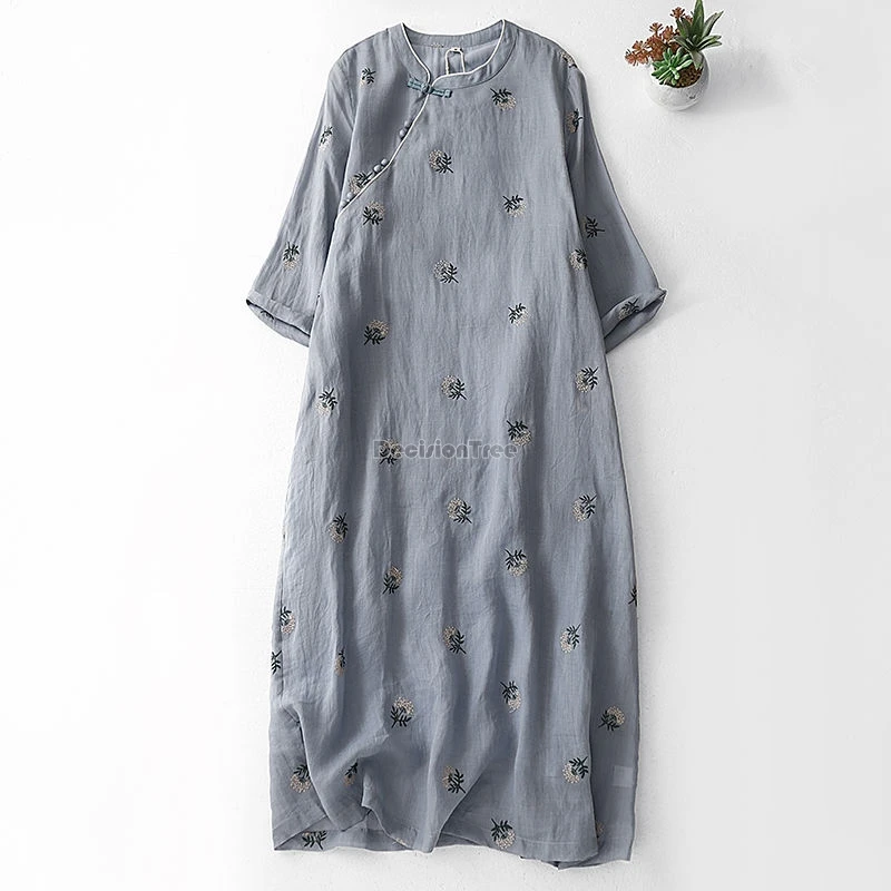 2025 spring summer new chinese-style improved retro button-up printed cheongsam dress for women half sleeve loose casual qipao
2025 spring summer new chinese-style improved retro button-up printed cheongsam dress for women half sleeve loose casual qipao