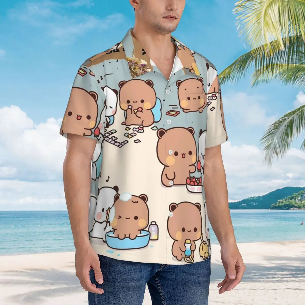 Bubu Dudu Panda Bears Cartoon Hawaiian Shirts Fashion Men Short Sleeve Shirt for Summer Beach Men's Lapel Tops
Bubu Dudu Panda Bears Cartoon Hawaiian Shirts Fashion Men Short Sleeve Shirt for Summer Beach Men's Lapel Tops