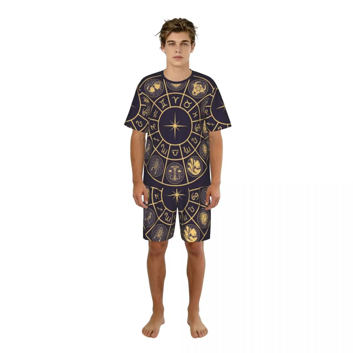 Summer Men Pajama Set Zodiac Astrological Signs Short Sleeve Sleepwear Casual Homewear Loose Fit Nightwear
Summer Men Pajama Set Zodiac Astrological Signs Short Sleeve Sleepwear Casual Homewear Loose Fit Nightwear