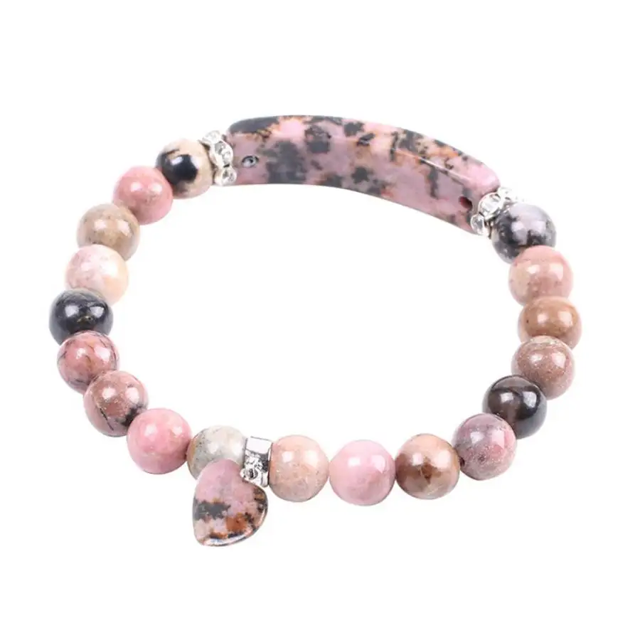 8mm Rhodonite Love Heart Bracelet Bangles 7.5 inches Chaplet Bohemian Jewelry Yoga Stone Spiritual Buddha Mala Buddhist zazen
8mm Rhodonite Love Heart Bracelet Bangles 7.5 inches Chaplet Bohemian Jewelry Yoga Stone Spiritual Buddha Mala Buddhist zazen