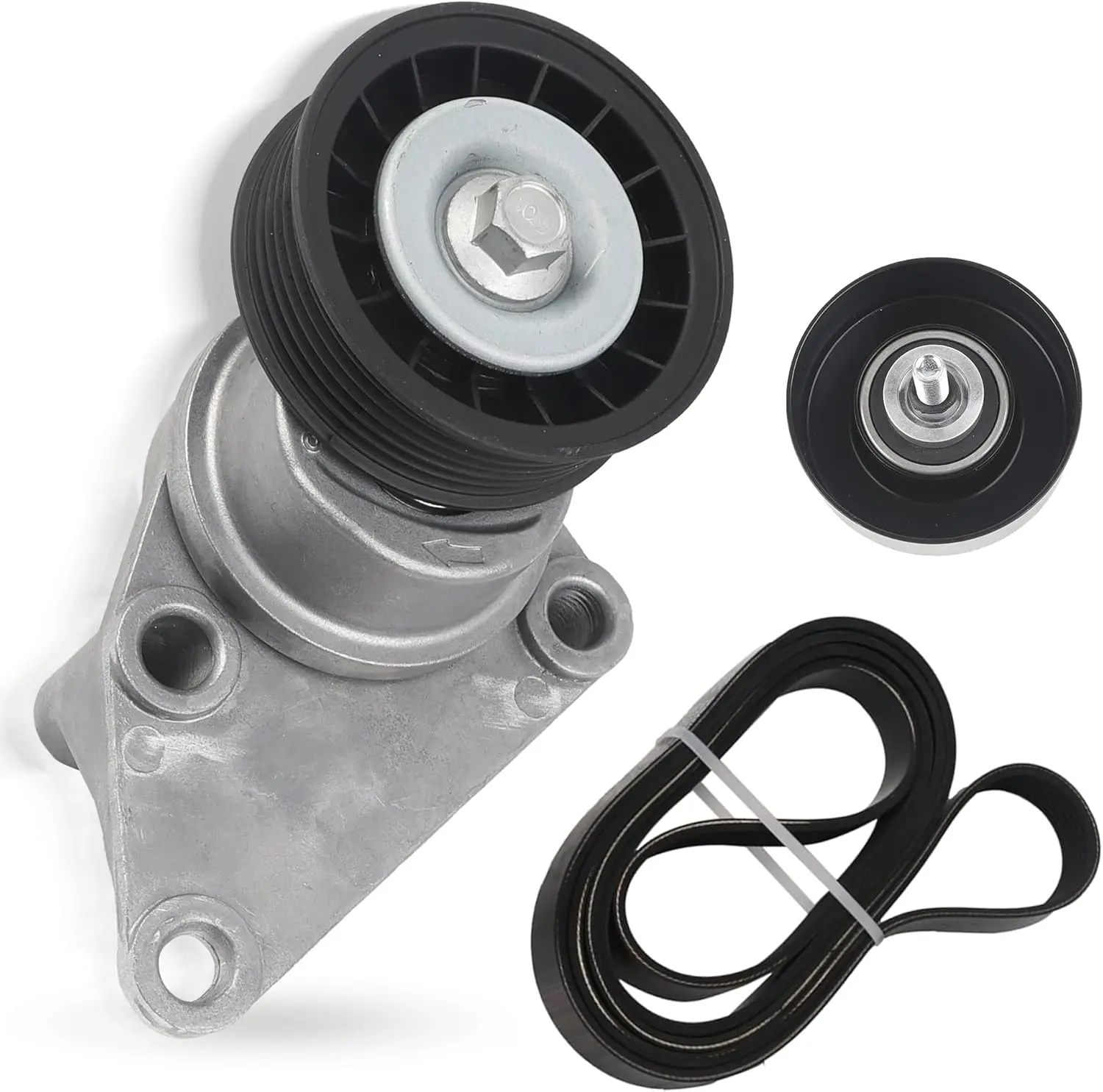 Комплект натяжителя ремня для Chevrolet Silverado, Avalanche, Suburban, Tahoe, GMC Sierra, Yukon, Cadillac Escalade 2003-2007
Комплект натяжителя ремня для Chevrolet Silverado, Avalanche, Suburban, Tahoe, GMC Sierra, Yukon, Cadillac Escalade 2003-2007