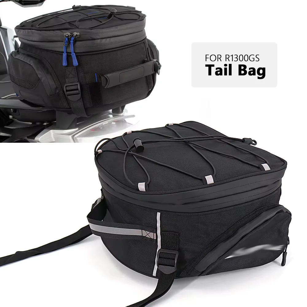 Motorcycle Tail Bag Black Waterproof Tail Travel Rider Luggage Rear Back Seat Bag For BMW R1300GS R1300 R 1300 GS 2023-2025