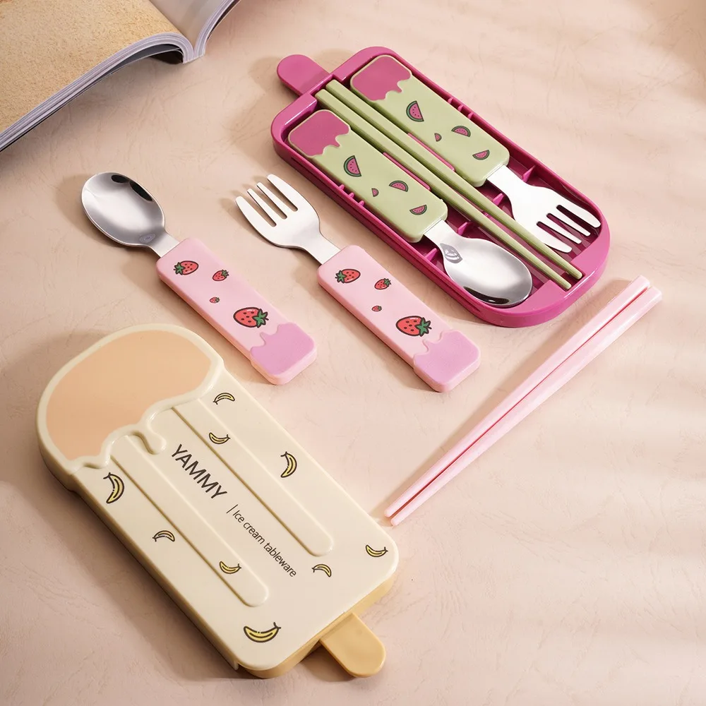 304 Stainless Steel Popsicle Tableware Set Reusable with Storage Box Ice Cream Cutlery Set Cartoon Pattern
304 Stainless Steel Popsicle Tableware Set Reusable with Storage Box Ice Cream Cutlery Set Cartoon Pattern
