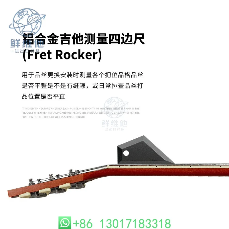 Aluminum Alloy Fret Rocker Guitar String Leveling Tool Buzz Measurement