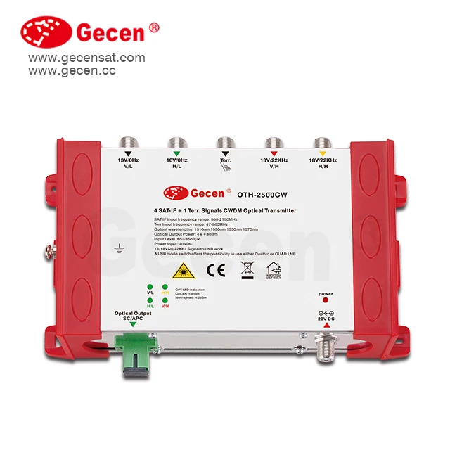 FTTH Satellite TV Fiber Solution CWDM L Band Satellite Multiswitch Optical Transmitter 
FTTH Satellite TV Fiber Solution CWDM L Band Satellite Multiswitch Optical Transmitter