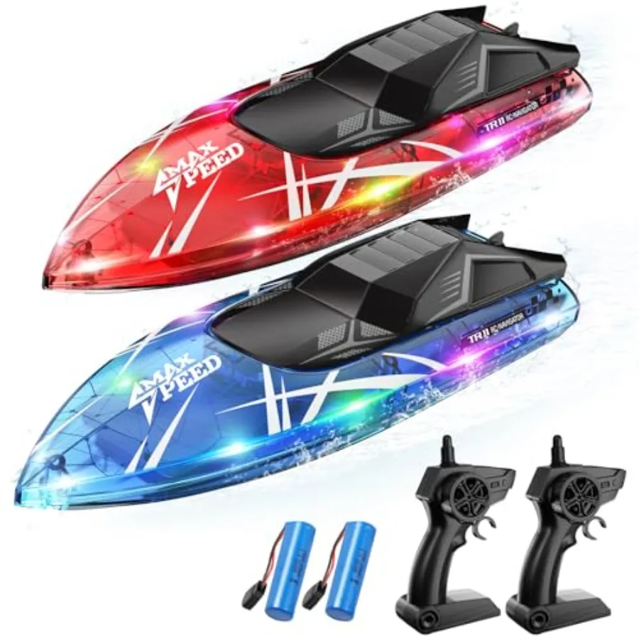 2Pack Remote Control Boats for with LED Lights 2.4Ghz Wireless Control Waterproof Design Rechargeable Batteries Ideal for Pools
2Pack Remote Control Boats for with LED Lights 2.4Ghz Wireless Control Waterproof Design Rechargeable Batteries Ideal for Pools