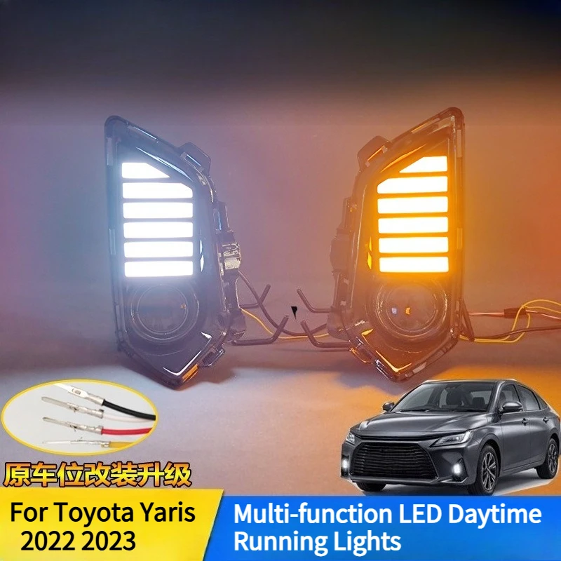 For Toyota Yaris Ativ/Vios 2022 2023 Daytime Running Light Upgrade Front LED Fog Light Turn Signal Car Accessories
For Toyota Yaris Ativ/Vios 2022 2023 Daytime Running Light Upgrade Front LED Fog Light Turn Signal Car Accessories