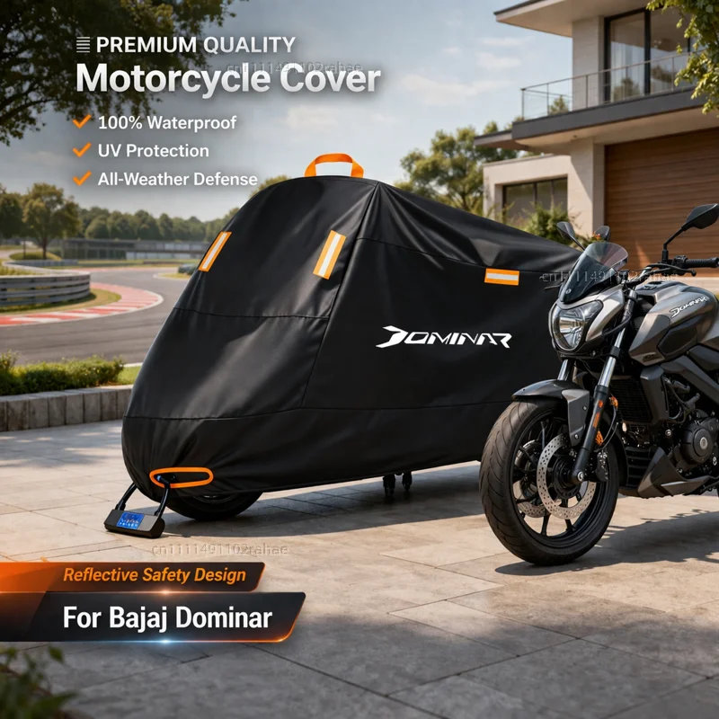 For Bajaj Dominar400 Motorcycle Cover Waterproof Heavy Duty Polyester Tarpaulin UV Protective Outdoor Rain Dust Sun Protector
For Bajaj Dominar400 Motorcycle Cover Waterproof Heavy Duty Polyester Tarpaulin UV Protective Outdoor Rain Dust Sun Protector