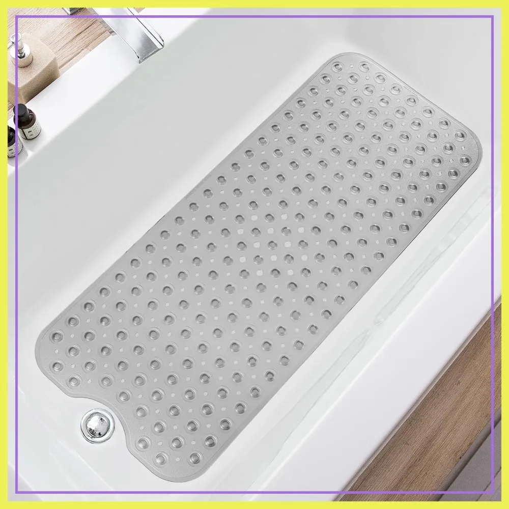 Extra Long Non-Slip Bathtub Mat 39x16 Inch with Drain Holes and Suction Cups, Machine Washable Bath Mat for Shower Tub
Extra Long Non-Slip Bathtub Mat 39x16 Inch with Drain Holes and Suction Cups, Machine Washable Bath Mat for Shower Tub