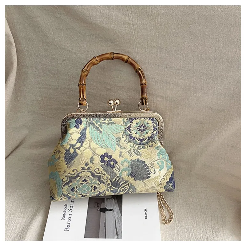 New Chinese Style Eembroidery Print Ladies Evening Bags Retro Bamboo Handle Handbag For Women Prom Party Chain Shoulder Bags
New Chinese Style Eembroidery Print Ladies Evening Bags Retro Bamboo Handle Handbag For Women Prom Party Chain Shoulder Bags